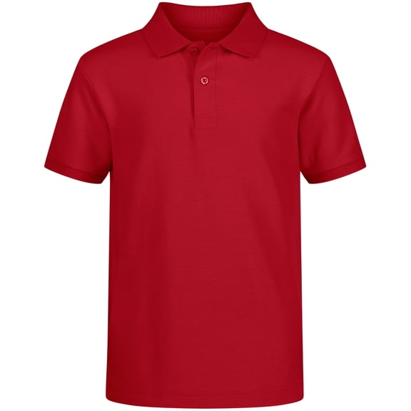 Camisa IZOD para Niños Uniforme Escolar Manga Corta Roja Talla 6