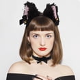 thumbnail image 4 of Miangastore Bandeau Oreilles de Chat Collier Ras du Cou Polyester 4 Pcs, 4 of 9