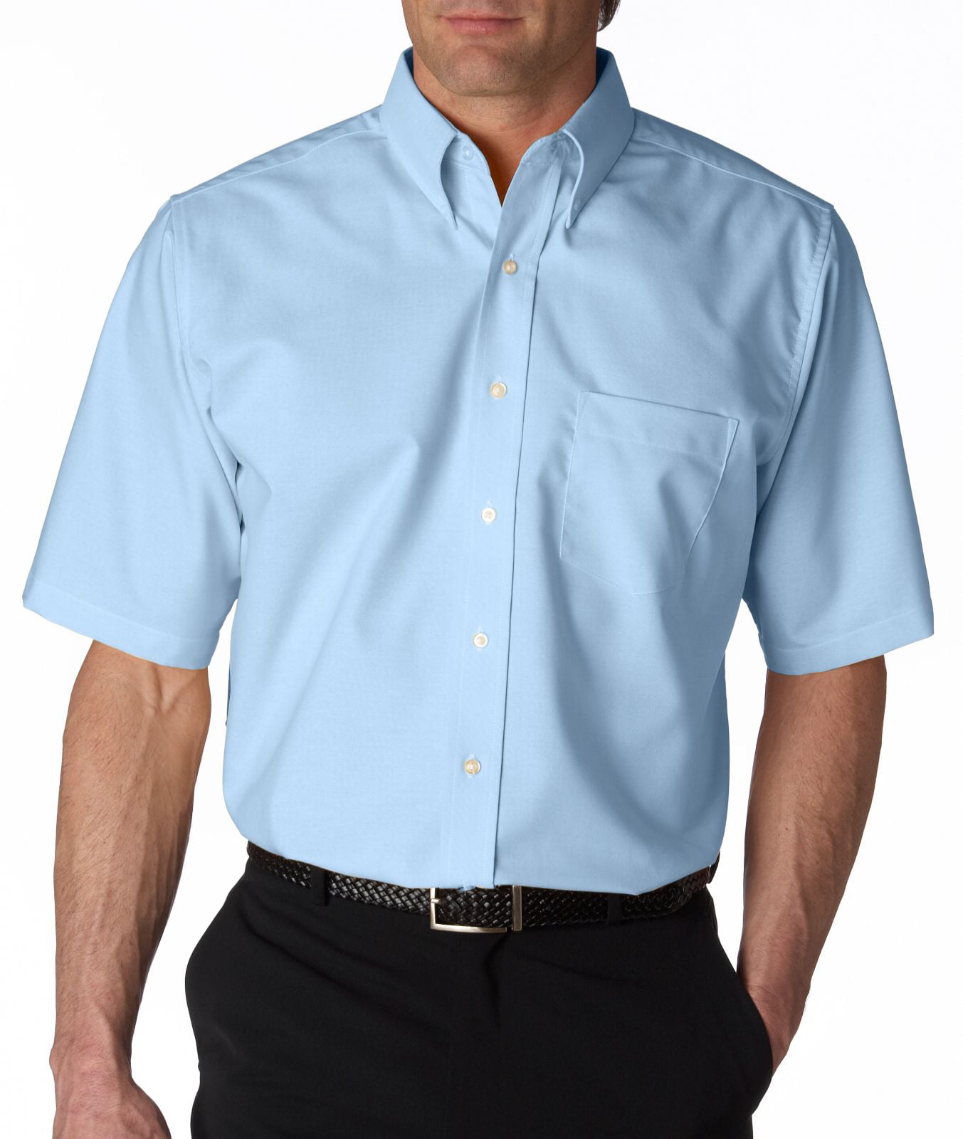 UltraClub - UltraClub Men's Classic Wrinkle-Resistant Short-Sleeve ...