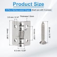 thumbnail image 2 of Bisagras de resorte Uxcell, bisagras de puerta de cierre automático de acero inoxidable pequeñas con tornillos para puerta de gabinete 1" 4, 2 of 6