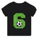 thumbnail image 3 of Camiseta de algodón con estampado de números de fútbol para niños y niñas, divertida camiseta de dibujos animados para cumpleaños de 1, 2, 3, 4, 5, 6, 7, 8 y 9 años, 3 of 5