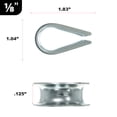 thumbnail image 2 of Golberg Wire Rope Thimbles - Zinc Plated - Multiple Sizes Available, 2 of 4