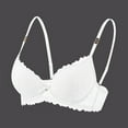 thumbnail image 6 of GEWSEY Women's Lace Desire Bra Full-Coverage Lace Bras with Underwire Cups Sexy V Neck Push Up Comfy Bralettes (White, XXL), 6 of 9