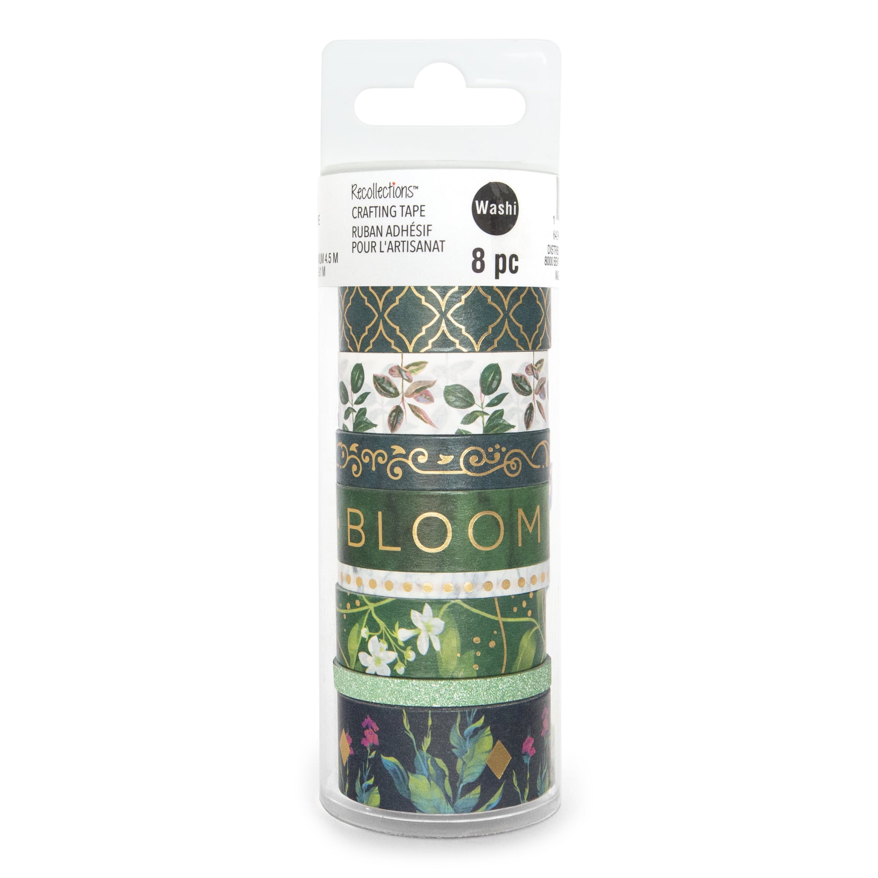 Recollections Paradise Palette Crafting Washi Tape Tube, 12 Packs: 8 ct. (96 total)
