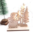 thumbnail image 4 of Papá Noel Muñeco de nieve Elk Adornos navideños de madera DIY Room Table Desk Decor Wdftyju Para estrenar, 4 of 9