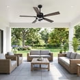 thumbnail image 4 of Parrot Uncle 52" Modern Dimmable LED Chandelier Ceiling Fan with Remote, Double-sided Blades, 3CCT, 6 Speeds, Reversible DC Motor, 4 of 14