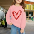 thumbnail image 2 of YunPes Girls Heart Graphic Sweatshirts Casual Oversized Fleece Pullover Tops Kids Fall Winter Long Sleeve School Cute Y2k Outfits, 2 of 6
