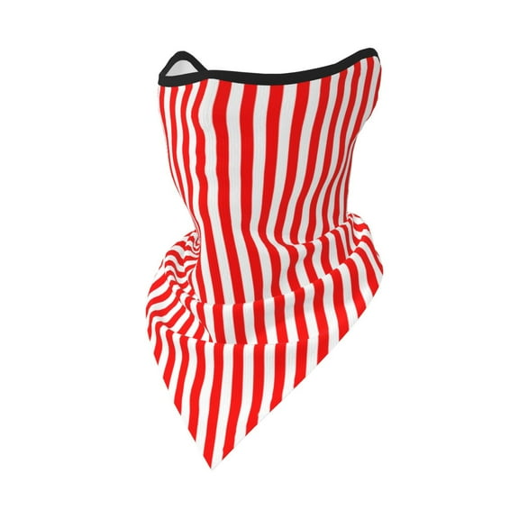 Red White Vertical Stripe Bandanas Headband Quick Dry Protection Windproof Multifunctional Print Balaclava
