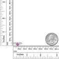 thumbnail image 6 of Gem Stone King 925 Silver and 10K Yellow Gold Pink Created Sapphire Solitaire Engagement Ring for Women | 0.55 Cttw | Round 5MM | Gemstone September Birthstone | Size 9, 6 of 6