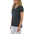 thumbnail image 5 of ToBeInStyle Women's Hooded Short Sleeve Knit Top, 5 of 7