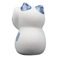 thumbnail image 4 of Japanese Lucky Charm Beckoning Cat White Maneki Neko With Blue Spots Figurine, 4 of 4