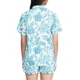 thumbnail image 2 of Roberta Roller Rabbit Women's Amanda Lulu Pajamas Turquoise Medium, 2 of 3