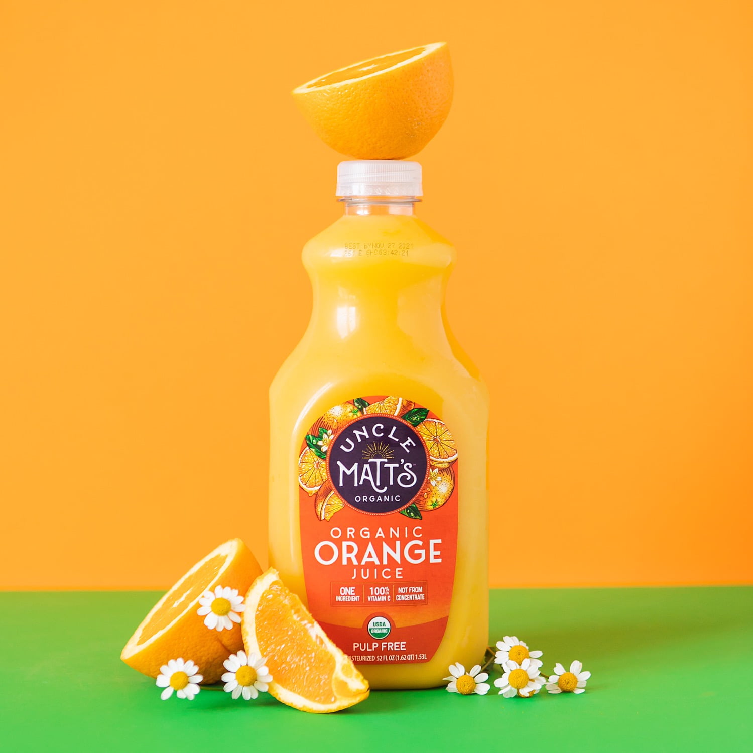 Uncle Matt's Organic Pulp Free Orange Juice, 52 oz
