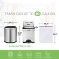 thumbnail image 2 of Teivio 10 Gallon Drawstring Trash Bags 60 Counts Medium Kitchen Garbage Bags fit 30-35 Liter Garbage Bin, Large Trash Can Liners for Home, Office, Light Residential Waste Outdoor Lawn Bags, White, 2 of 7