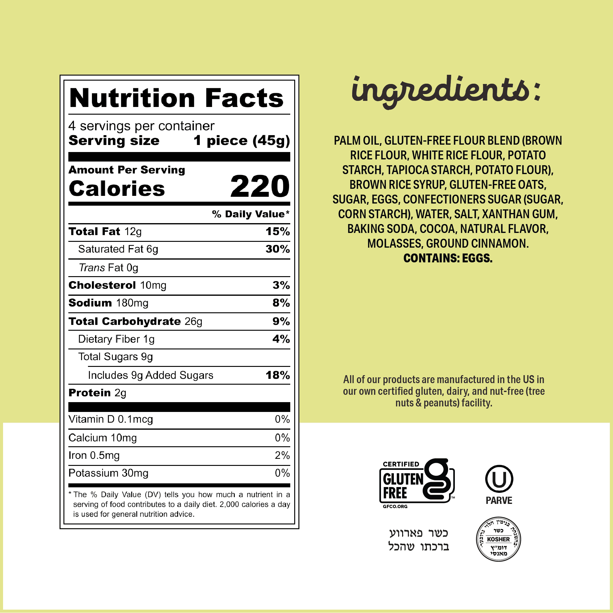 Katz Gluten Free Oatmeal Cream Pies 6 oz, Pack of 6, Rolled Oatmeal