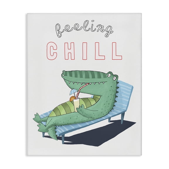 Stupell Industries Eclectic Feeling Chill Alligator Canvas Art, 16 x 20, by Carla Daly