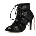 thumbnail image 2 of Women's Sandals High Lace Up Heels Fashion 7CM Heel Height Mesh Shoes Stylish Boots for Women, 2 of 2