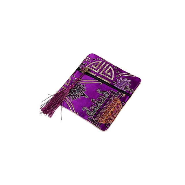 Anillo collar bolsa de almacenamiento portátil colgante organizador pendiente joyería embalaje para escaparate tienda viaje al aire libre Ropa, zapatos y accesorios Miscelánea Morado oscuro Minnieouse AP016517-11