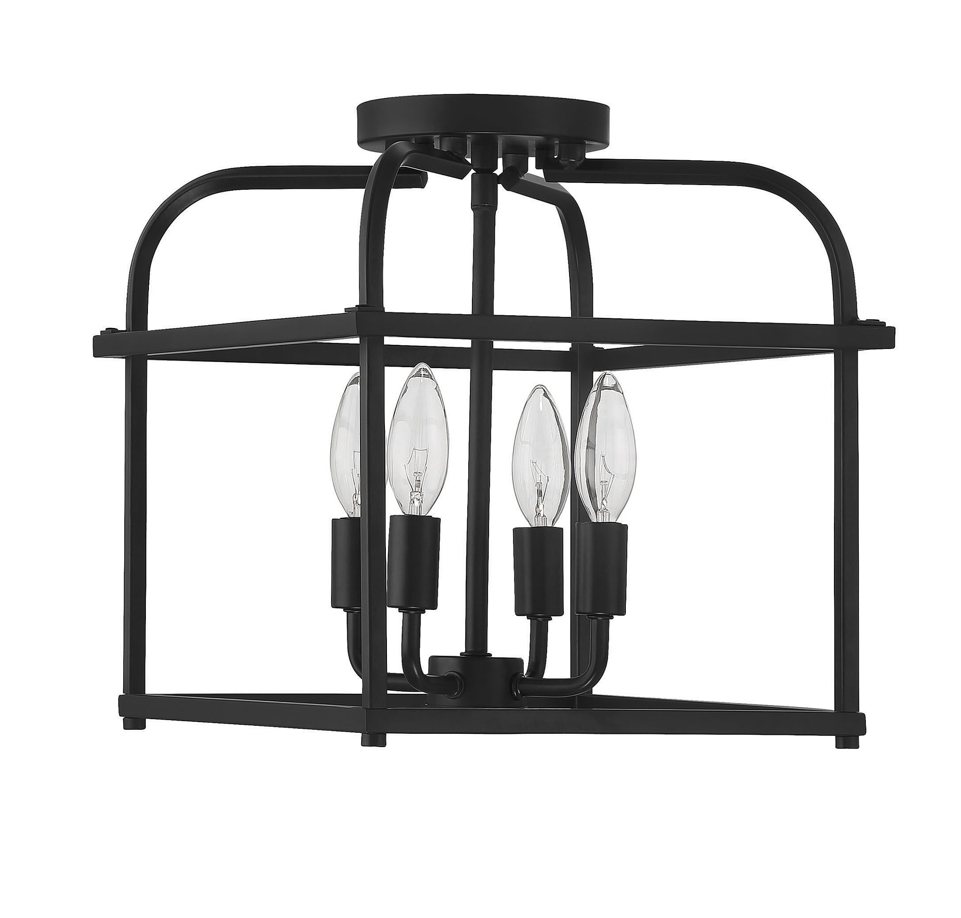 Trade Winds Lighting 4-Light Ceiling Light In Matte Black