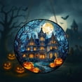 thumbnail image 3 of Haunted House Halloween Suncatcher, Castle Halloween Stained Glass Suncatcher, Vintage Spooky Window Hanging, Spooky Season Home Decor 4327267941, 3 of 4
