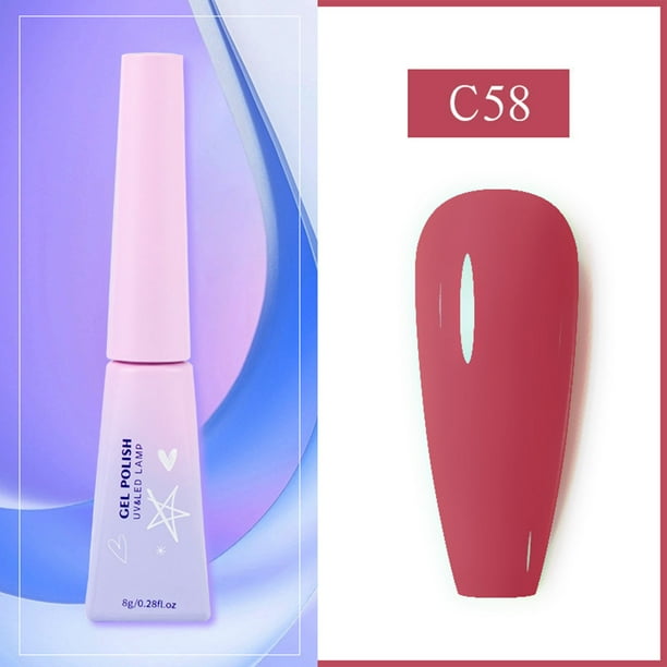 Esmalte de uñas con purpurina y efecto espejo, holográfico, rojo, base seca, capa superior para uñas de manos y pies, manicura francesa, 8 ml, extensión de uñas
