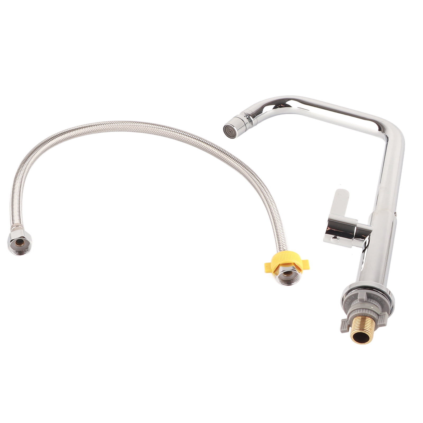 Riousery G1/2 Rotatable Basin Faucet Single Cold Water Tap Copper Sink Aerator for Kitchen Bathroom Hotel Restaurant Commercial Home Decor Washbasin Supplies 16.9 inches / 43 cm Easy Installation