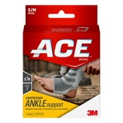 ACE Brand Compression Ankle Brace, Size Small/Medium