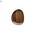 thumbnail image 2 of Walbest Japanese-style Solid Wooden Walnut Plate, Pastry Serving Plate Rectangle Food Dish Dried Fruit Tray Tableware, Wooden Boat-shaped Tray Sushi Plate, 2 of 7