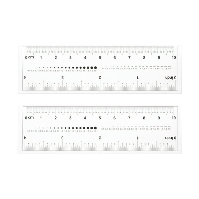 Unique Bargains Règle Flexible 4 Pouces 0.1mm Échelle PET Film Plastique Règle Droite, 2 Pièces