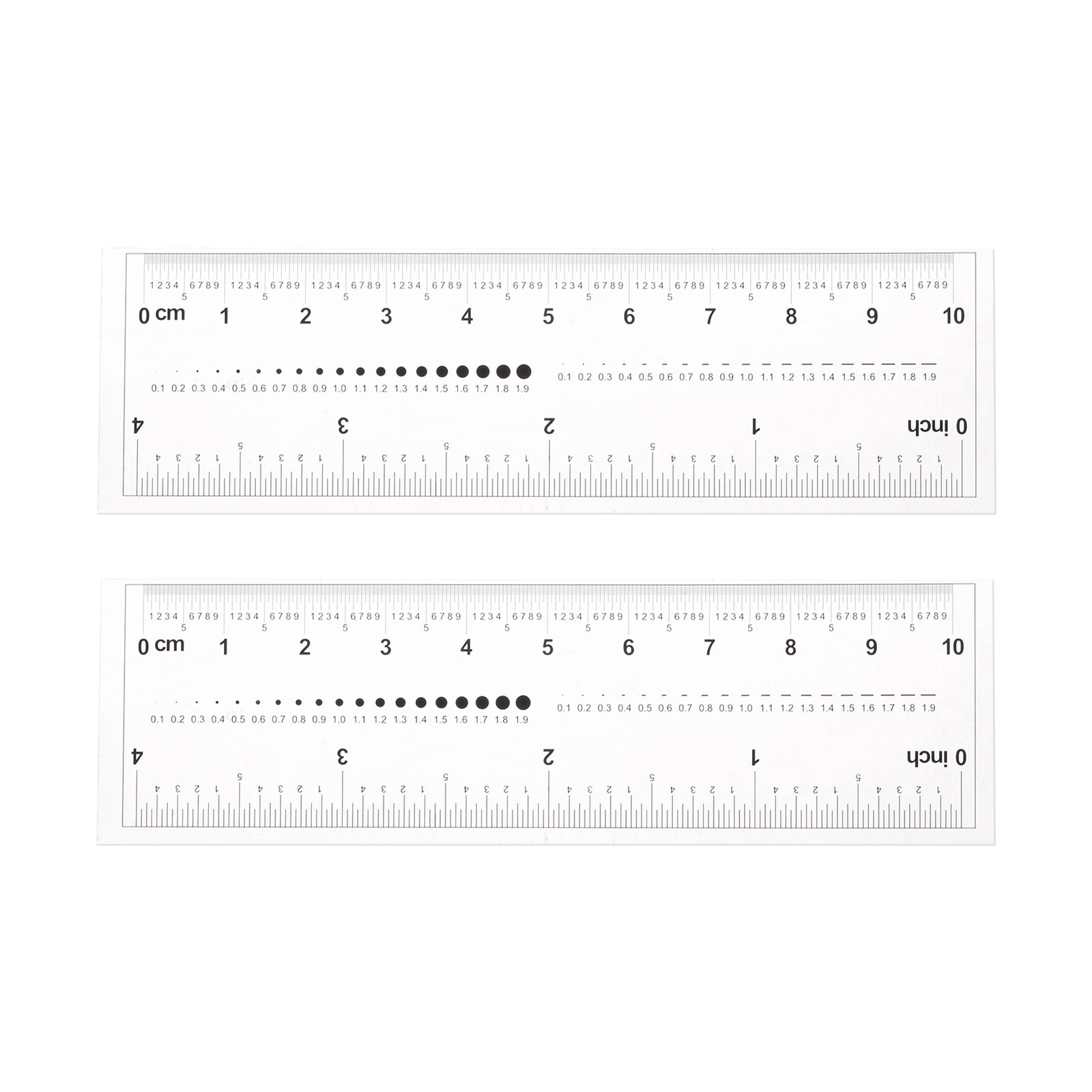 Flexible Ruler 4 Inch 0 1mm Scale PET Plastic Film Straight Ruler 2 