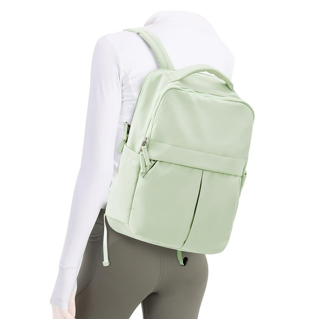 Mochila Suratio para portátil para mujeres y hombres, color verde, impermeable