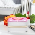 thumbnail image 6 of Valentine's Day Travel Portable Square Jewelry Box Earrings Necklaces Bracelets Organizer for Girls & Women, 6 of 7