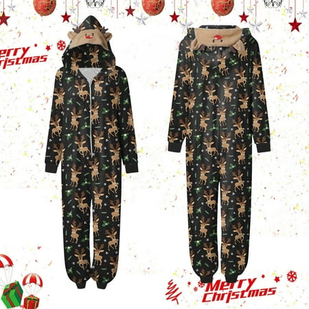 

Family Christmas Pajamas Soft Fashion Pajamas Christmas Print Jumpsuit Pajama Set Mom Style