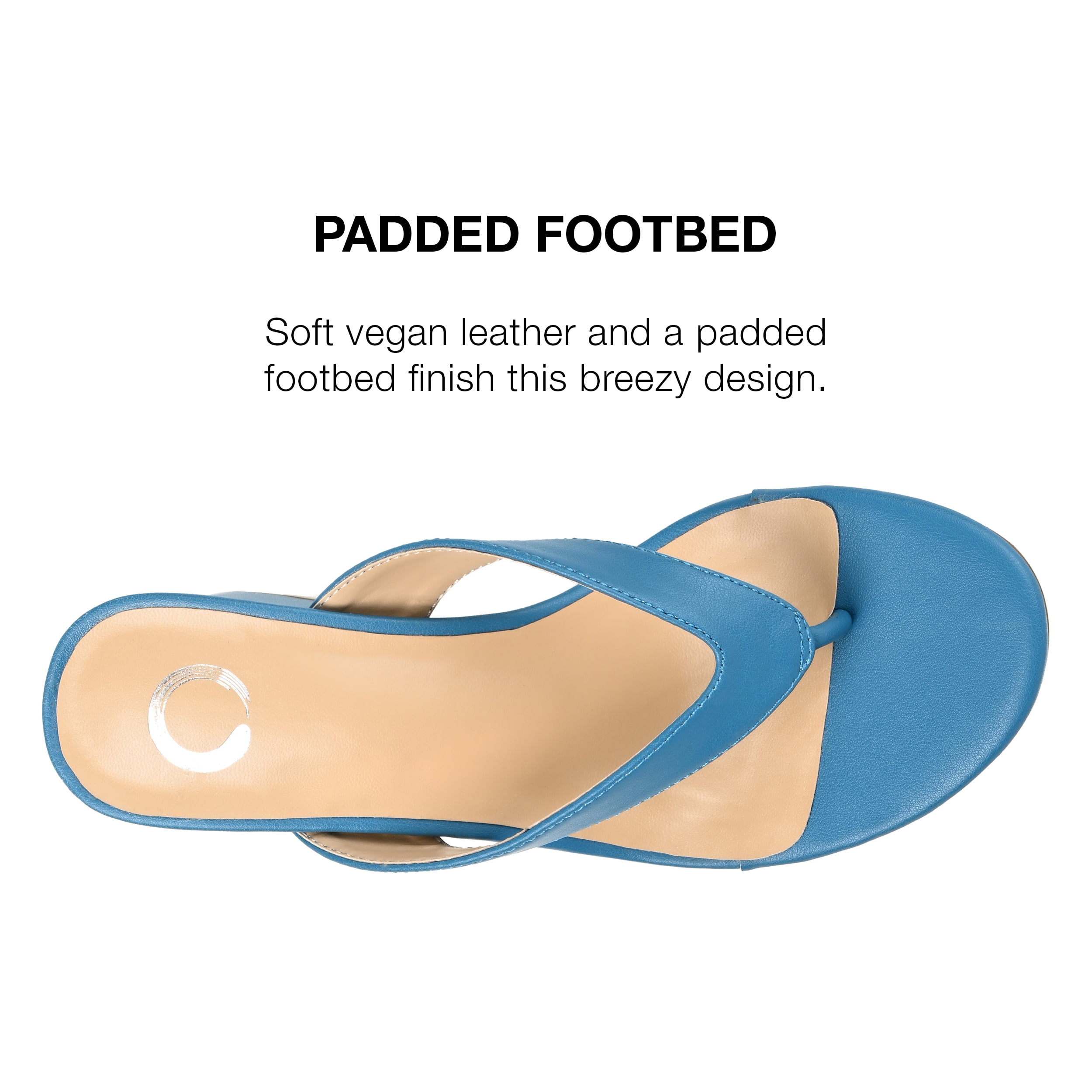 Journee Collection Womens Alika Slip On Block Heel Sandals