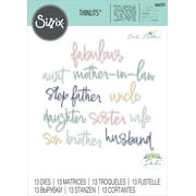 Sizzix Thinlits Dies By Debi Potter 13/Pkg-Fabulous Family Names