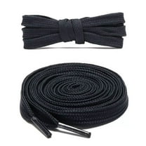 1pair Double Layers Flat Shoe Laces Strings Dark Blue for Sneakers Tennis Shoes
