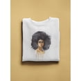 thumbnail image 2 of Afro Woman In Brushstrokes Paint Sweatshirt Women -Image by Shutterstock, Female 3X-Large, 2 of 4