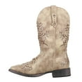 thumbnail image 2 of Roper Womens Kennedy Glitter Tooled Inlay Square Toe Cowboy  Mid Calf Boots, 2 of 6