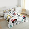 thumbnail image 3 of jejeloiu Construction Truck Excavator Bedding Comforter Set,Modern City Road Twin Comforter Sets,Bullodzer Crane Vehicle Bedding Set For Teens,Super Cozy Room Decor Reversible,2pcs, 3 of 8