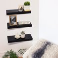 thumbnail image 4 of Sorbus Rustic 5.5 in x 16.25 in Wood Floating Shelf Set 3 Count, 4 of 7