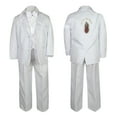 thumbnail image 3 of Baby Boy Teen Christening Baptism Formal White Paisley Suit Silver Gold Patch on Back SM-20, 3 of 4