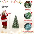 thumbnail image 2 of Decorative Artificial Christmas Tree – 4ft–9ft Hinged PE/PVC Green with Pinecones & Red Fruits, Choose Unlit Metal Stand  HOT STAR FINEST, 2 of 8