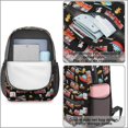 thumbnail image 4 of Fireman and Dog Black Pattern 17" Waterproof Oxford School Backpacks for Teens, S-Shape Padded Straps, for School, Travel, Hiking, Camping, 4 of 5