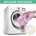 thumbnail image 6 of Pink Breast Cancer and Pioneer Flower Square Tablecloth,Waterproof Square Table Cover,Wipeable Spillproof Washable Table Cover for Home Kitchen Party Decor 52"x52"(132x132cm), 6 of 6