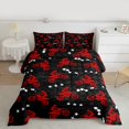thumbnail image 2 of Feelyou Teens Red Dirt Bike Full Size Comforter Sets, Motorcycle Extreme Sport Bedding Comforter Set, Graffiti Watercolor Reversible Bedding Sets, Breathable Home Decor, 3-Piece, 2 of 8