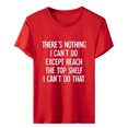 thumbnail image 4 of B91xZ Chemises à Manches Courtes pour Femmes Col en V Printemps Hauts Amples Blouses de Plage, Rouge TG, 4 of 4