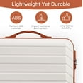 thumbnail image 5 of 20" Carry-on Luggage Set,Hardside Lightweight ABS Suitcase with 7 Pieces Organizer Bags,White Tan, 5 of 8