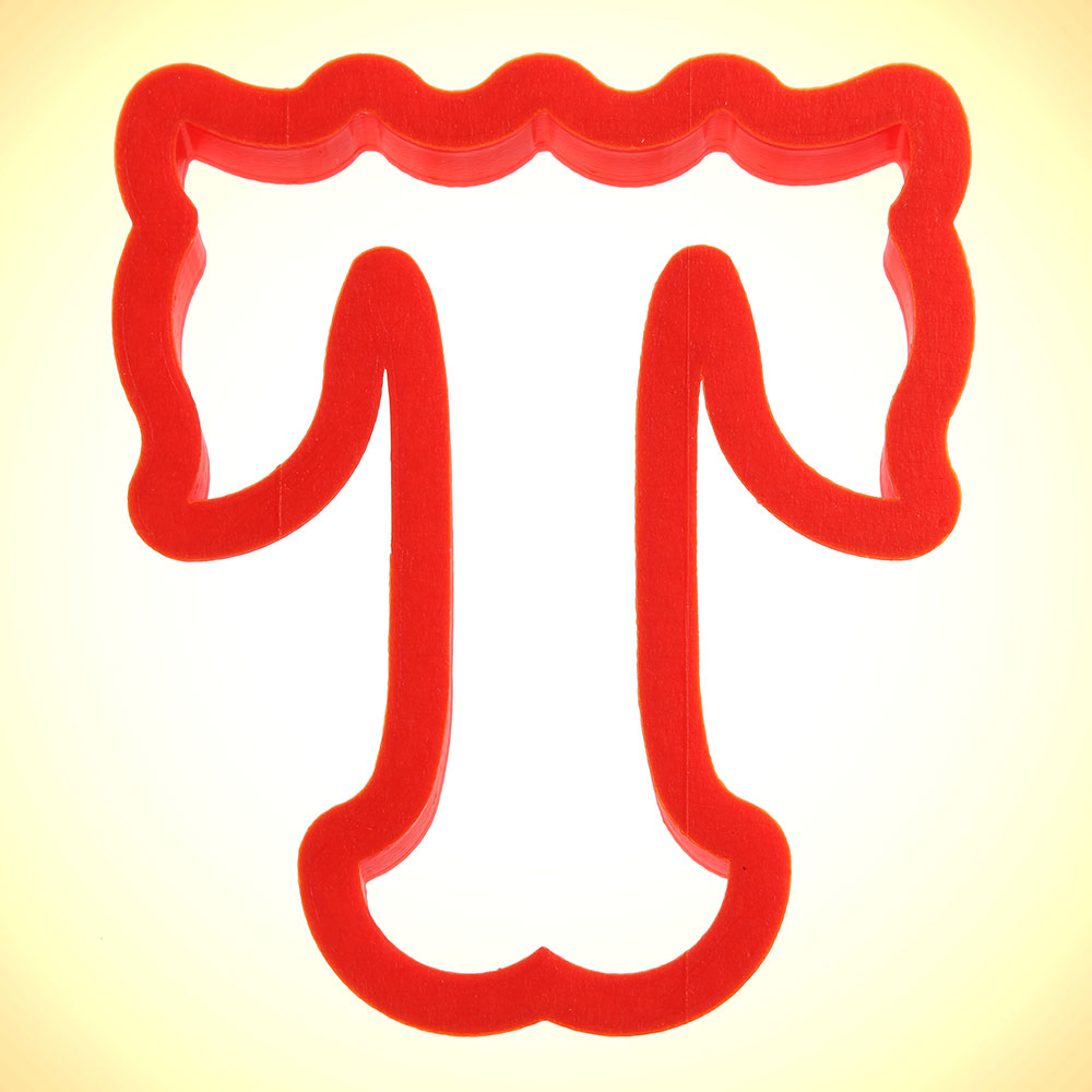 Curly Letter T Cookie Cutter 4 In
