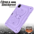 thumbnail image 4 of TECH CIRCLE iPad Pro 11 inch Case,iPad Air 5th/4th Generation Case,Heavy Duty Shockproof Protective Case with Kickstand Butterfly Wings Pencil Holder for iPad Pro 11" 4th/3rd/2nd/1st,Purple, 4 of 7