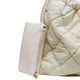 thumbnail image 5 of Bolso de hombro para mujer, bolso de mano de moda con diseño de rombos y celosía para niñas, bolso pequeño tipo tote. Blanco, 5 of 9